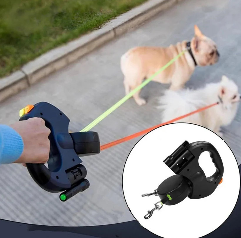 Anti-Wickel Doppel-Hundeleine – Verhedderfrei & Komfortabel für Zwei Hunde